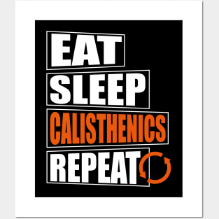 Eat Sleep Calisthenics Design Posters and Art